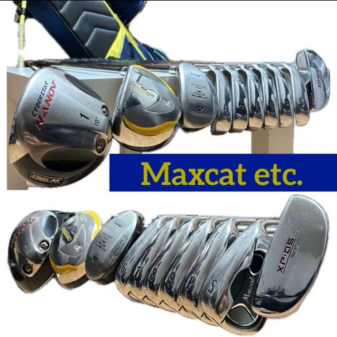 【Maxcat】ゴルフクラブ10本 フルセット メンズ キャディバッグ おまけ付