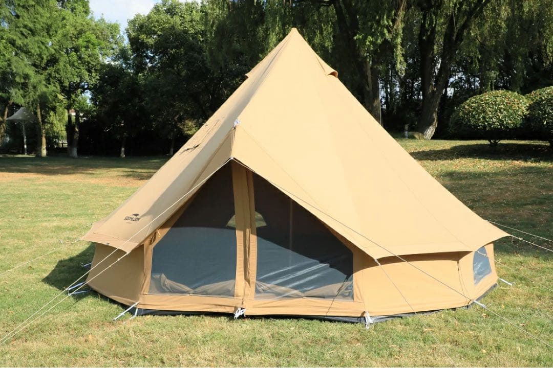 SOOMLOOM 4-6人用テント タープ カーキ ポール付き
