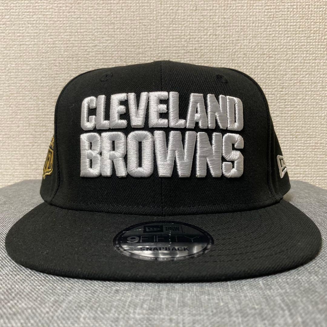 【海外限定】ニューエラ クリーブランドブラウンズ 9FIFTY ブラックゴールド