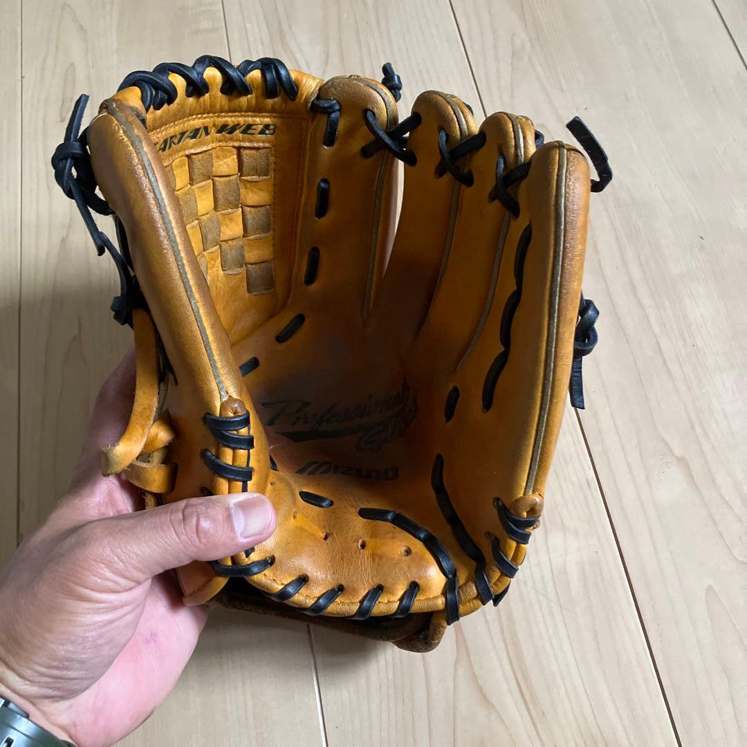 Mizuno プロフェッショナルグローブ 右投げ用 ブラウン
