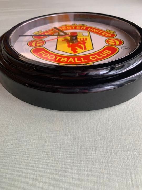 '95 Man U 旧ロゴ掛け時計 箱入り 作動確認済み 希少品