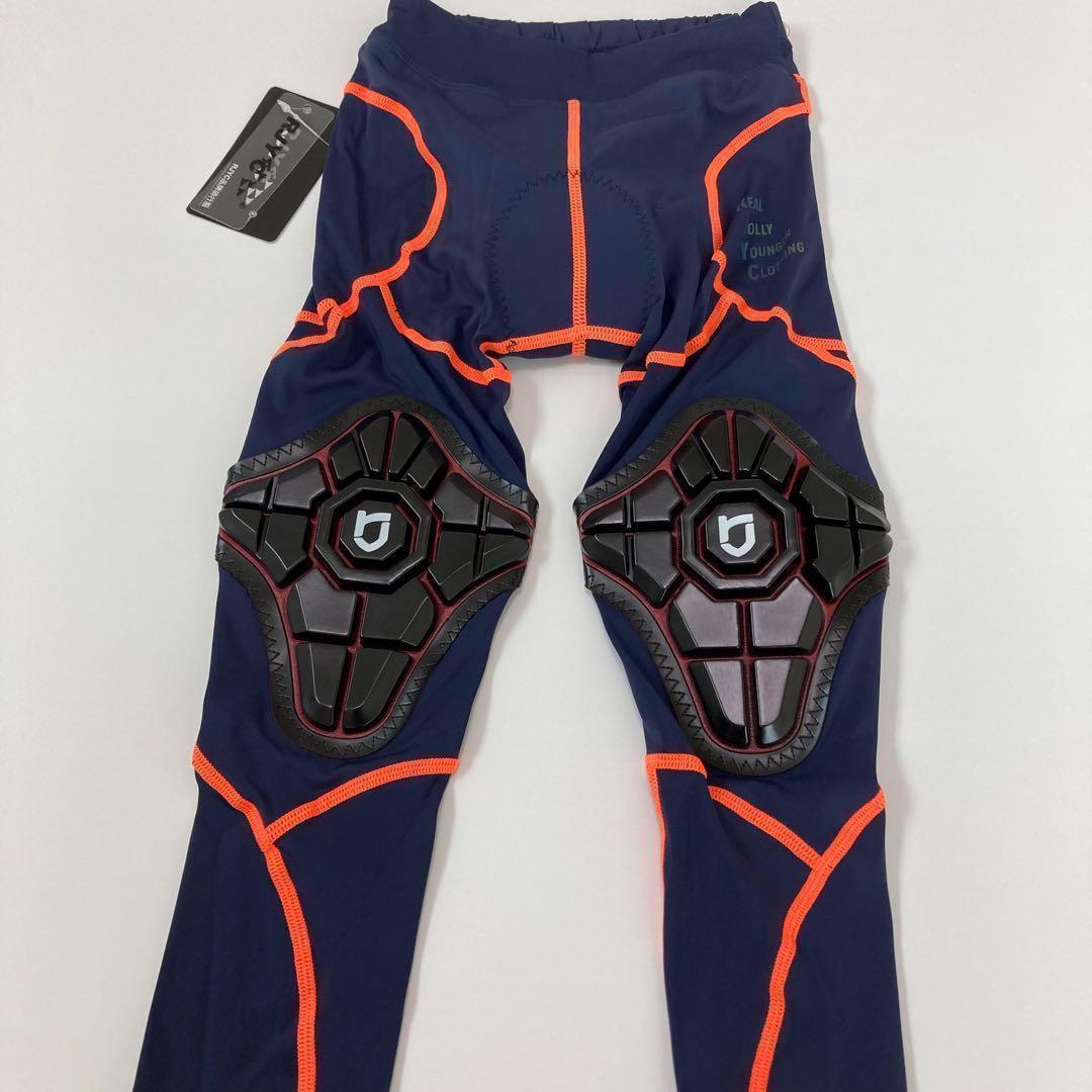 【新品】サイクルパンツ Lサイズ ネイビー×オレンジ ランバイク ストライダー
