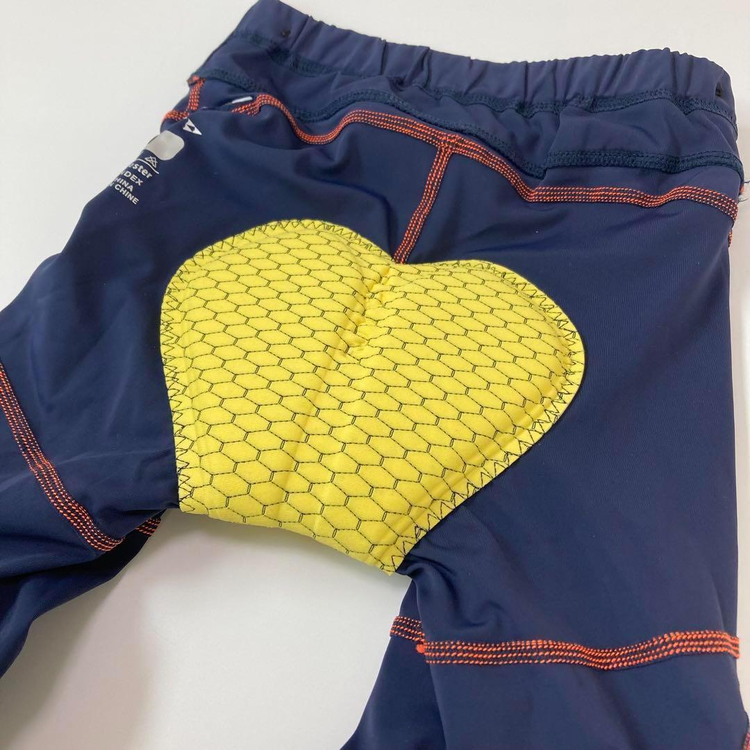 【新品】サイクルパンツ Lサイズ ネイビー×オレンジ ランバイク ストライダー