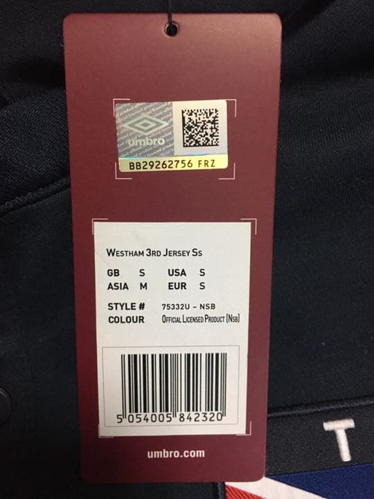 新品　激レア　ウエストハム　westham 3rd ユニフォーム　上下