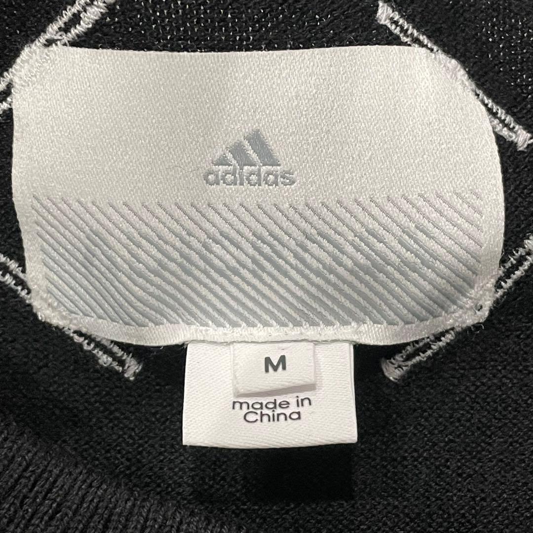 adidas Golf ADICROSS ジャカード　クルーネック　ニット　M