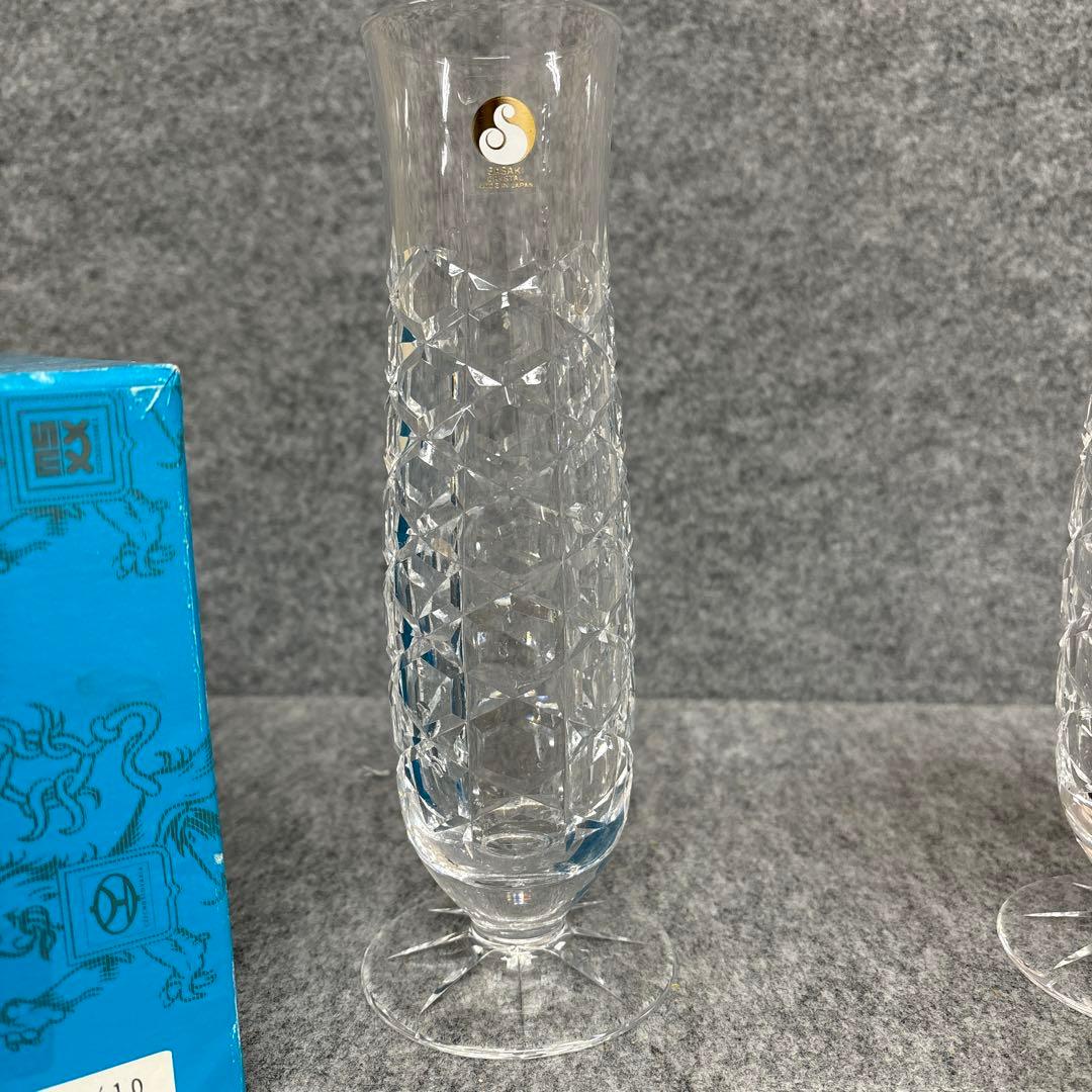 ボヘミア花瓶　ササキクリスタル　花瓶