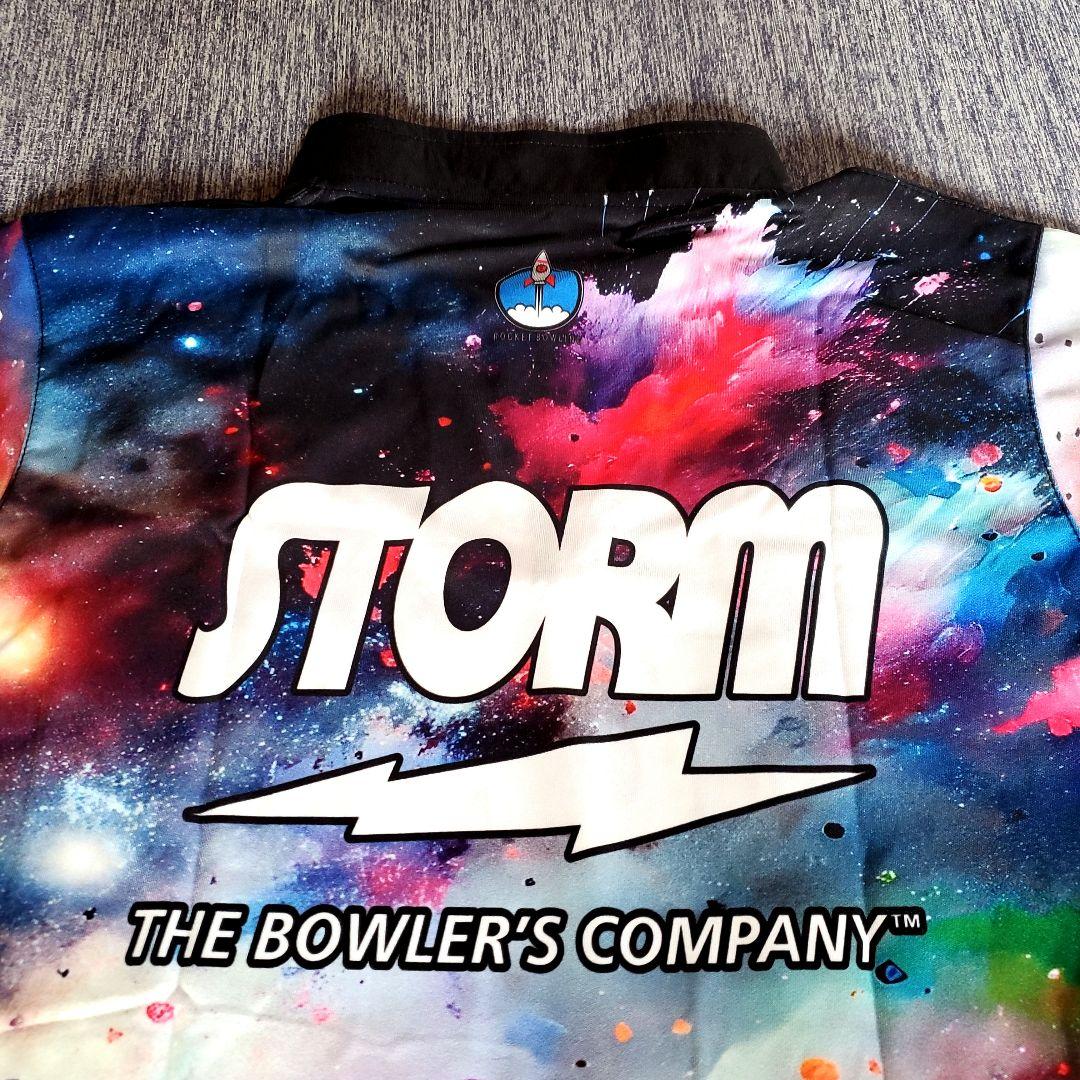 日本未発売✨STORM【日本サイズM】ブラック　宇宙　ボウリングウェア