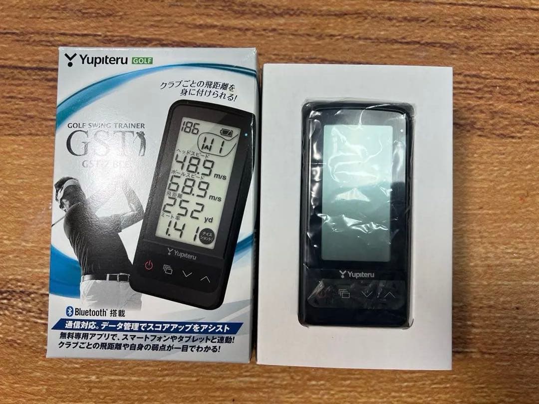 ユピテルスイング練習機＆未使用eyecheckパター距離測定ゴルフマーカーセット
