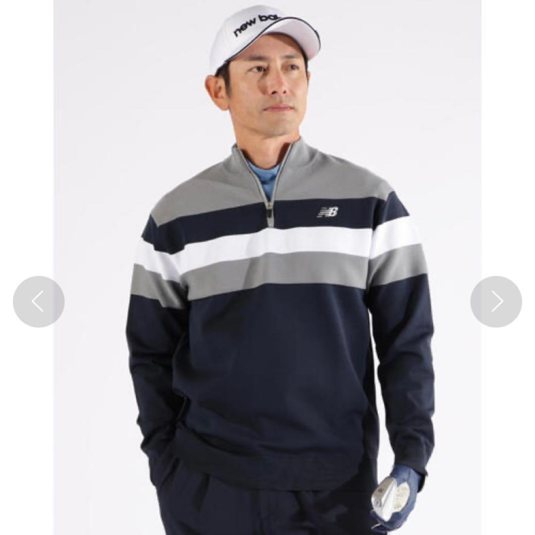 美品 ニューバランス ゴルフ Lサイズ相当 （サイズ5） ニット ハーフジップ