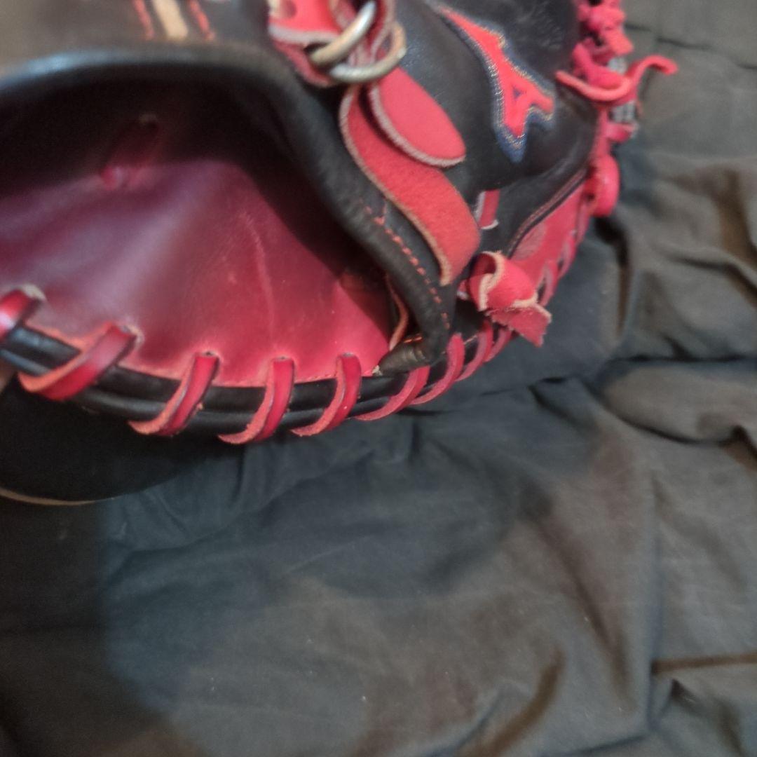 Mizuno　一般用軟式野球　グローブ キャッチャーミット 黒/赤