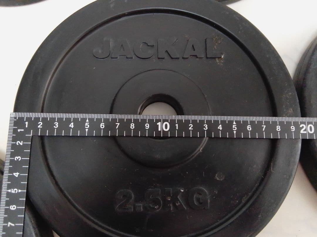 プロボディ JACKAL ラバープレート ダンベル 約20kg 28mm セット