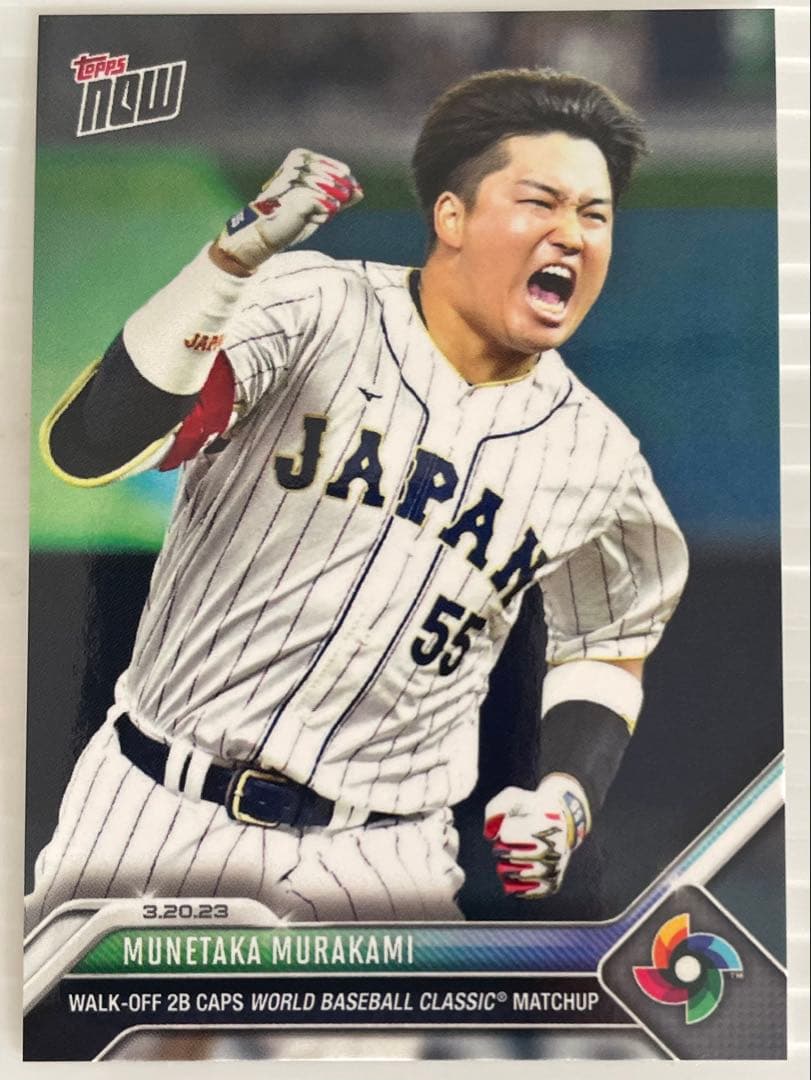 村上宗隆 直筆サイン色紙＆Toppsカード　55
