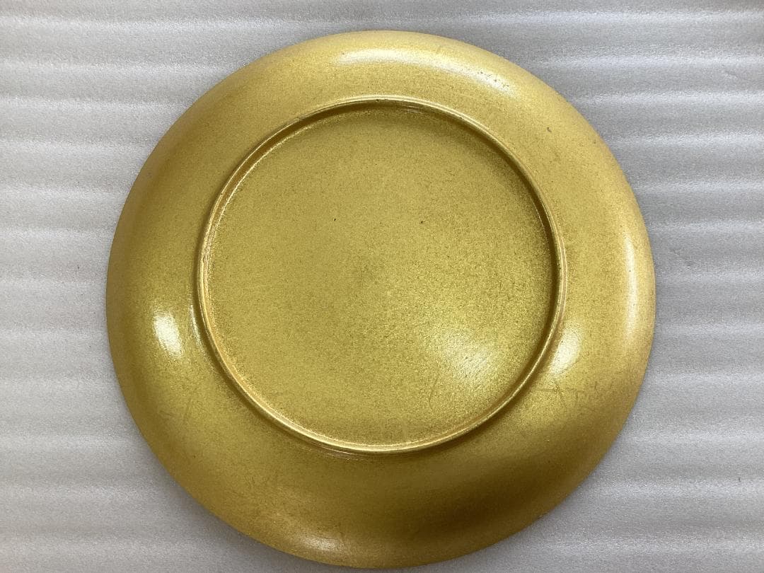 八千代皿　荒井正春　金箔工芸　純金　銀　菓子皿　K34