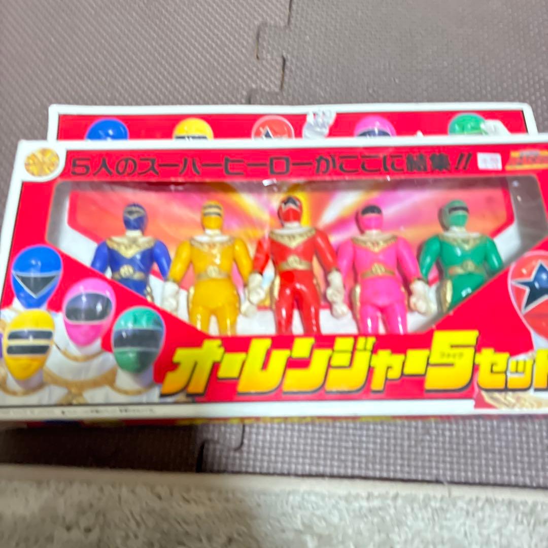 【当時物】絶版品超力戦隊オーレンジャー　ソフビ5体セット