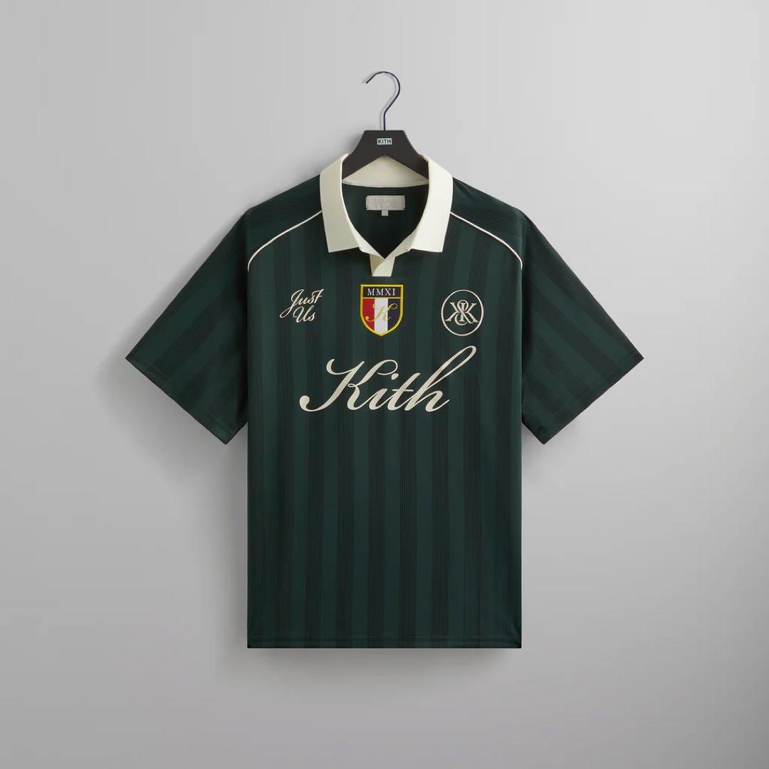 新品KITH　上品グリーンオーバーサイズサッカーシャツ　シーズン限定カラー　希少