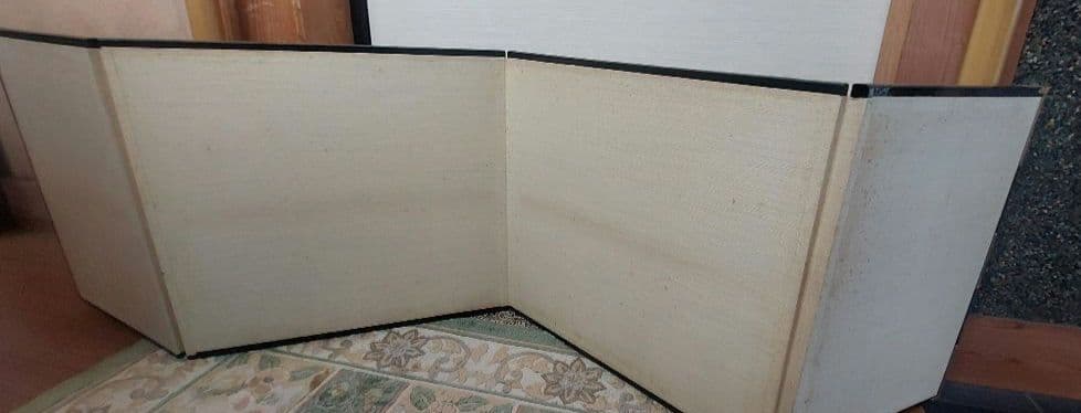 骨董品　アンティーク　純木製品梅御所　屏風