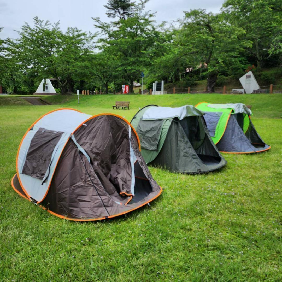 特価✨瞬間設営✨1秒テント　アウトドア　キャンプ　BBQ グリーン&グレー