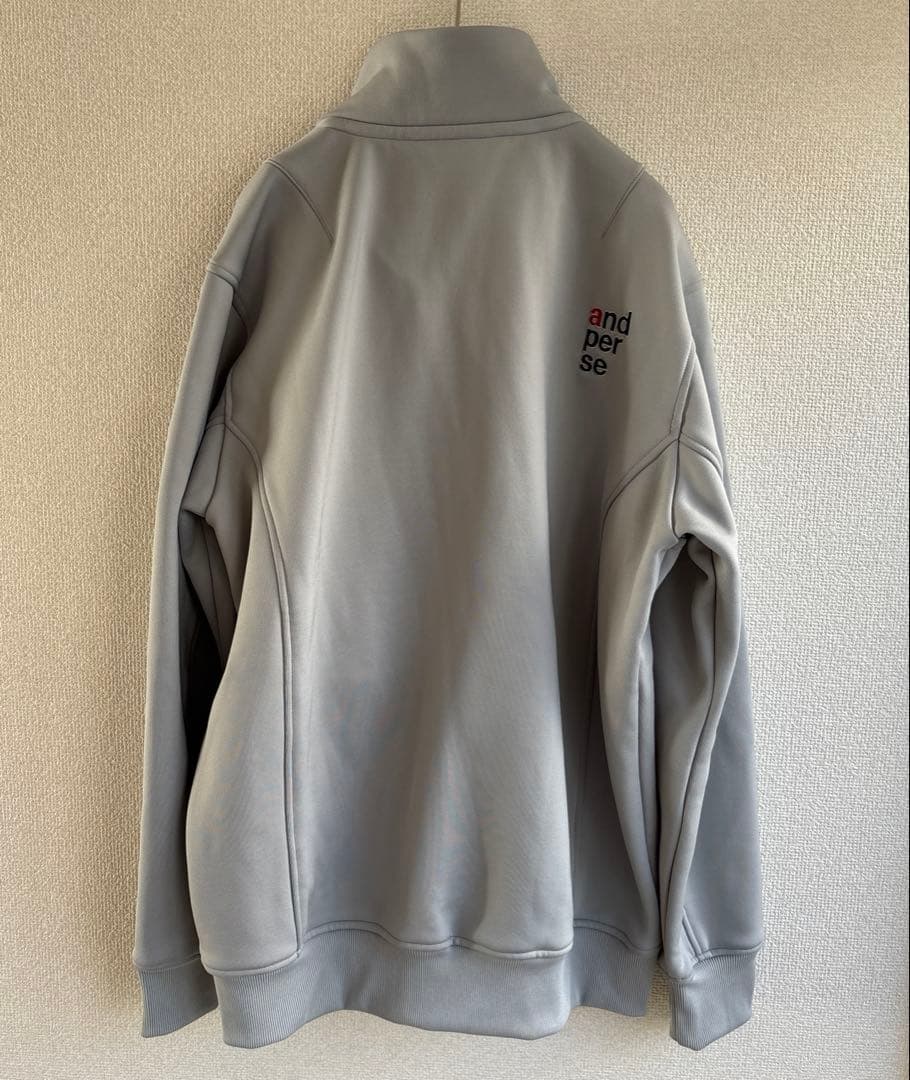 【美品】and per se フルジップジャケット グレー L
