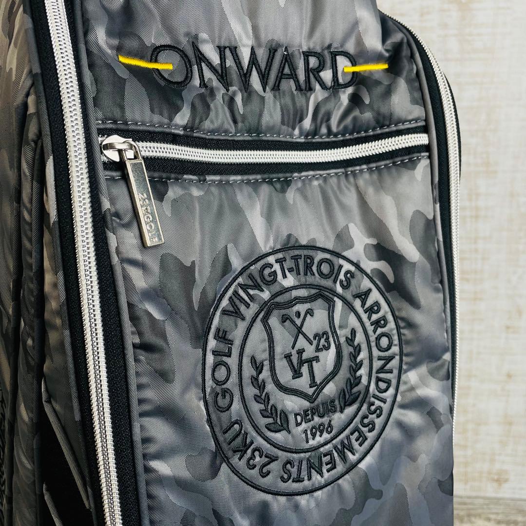 23区GOLF ONWARD グレーカモフラージュ　迷彩　キャディバッグ