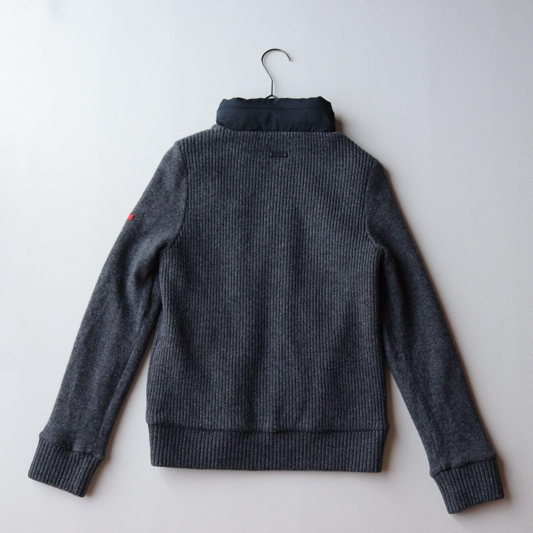 5371【極美品】マスターバニー 　裏地 フード付き ニットジップジャケット M