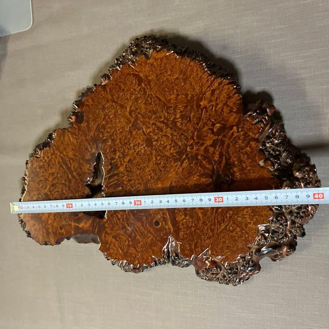 天然木　一枚板　玉杢 花台 飾り台 敷板　香台　盆栽台