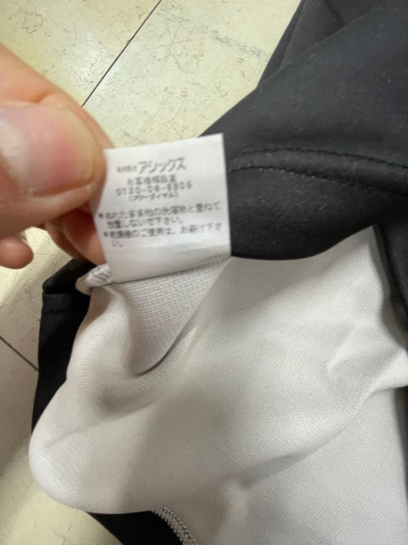 s*u様 asics グレー/イエロー ポロシャツ ラガーシャツ