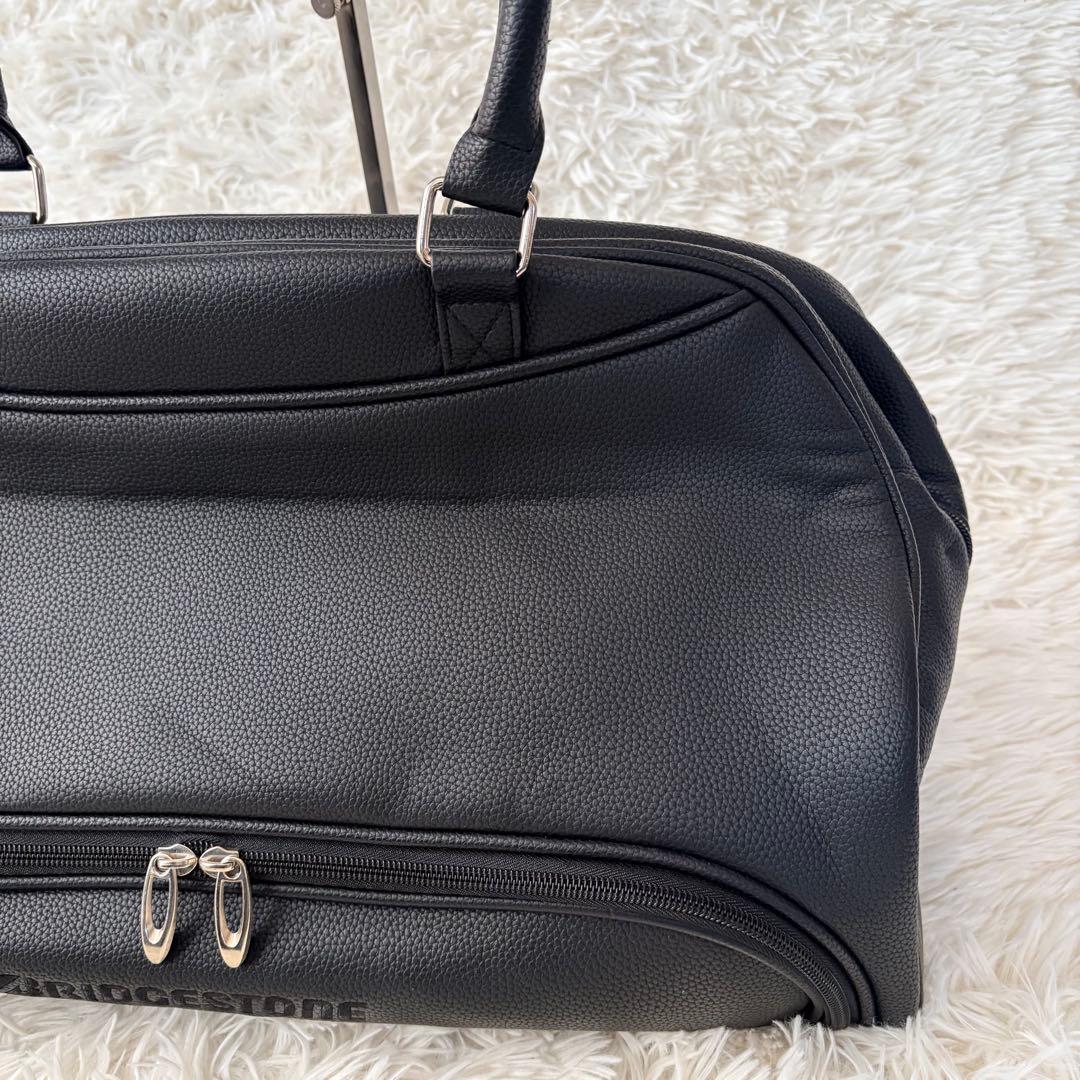 【極美品】ブリヂストンゴルフ ボストンバッグ 2層式 シューズ収納付 ブラック