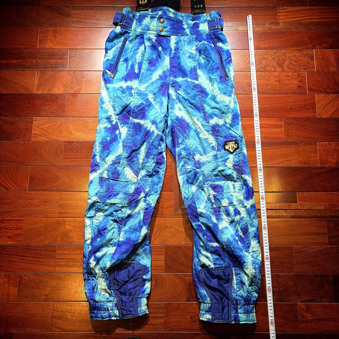 DESCENTE スキーウェア スノボ セットアップ ブルー 昭和レトロ 平成
