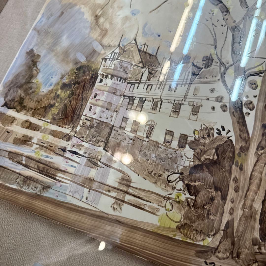 熊本正義 陶板画 絵画 アンティーク