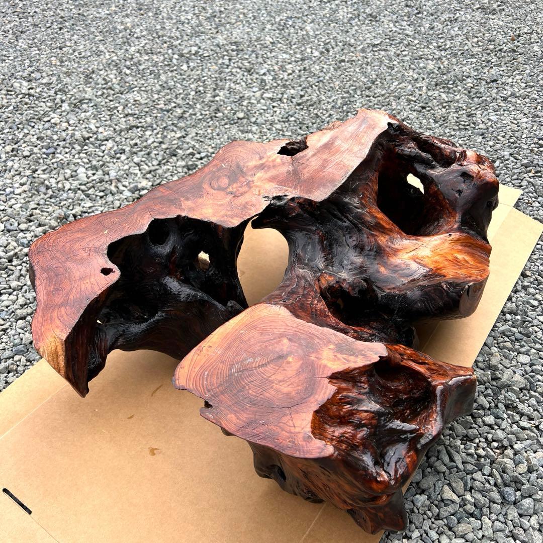 天然木　木株　アンティーク　超希少　骨董品　根っこ 置物 花台 オブジェ