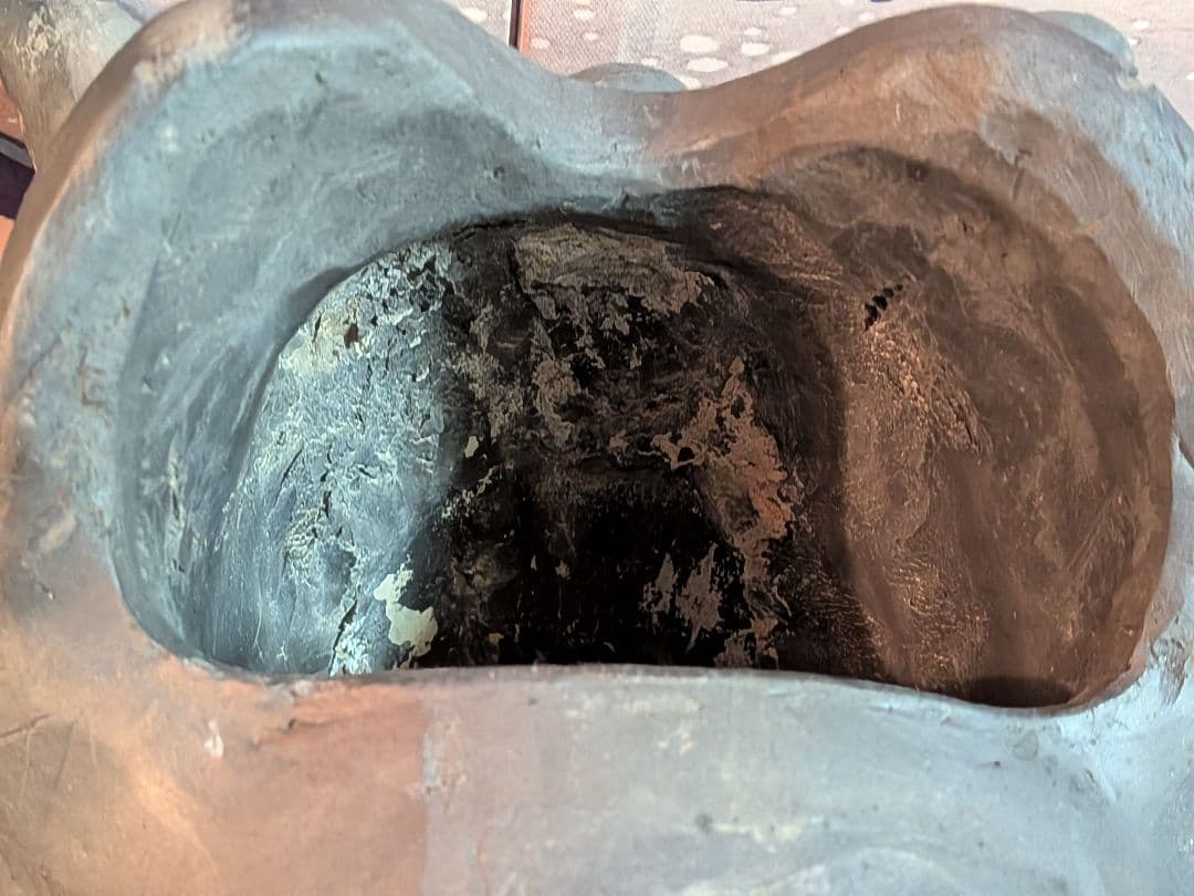 江戸時代後期幕末頃魔除け鬼師造り横幅４４センチ重量９キロ㌘凄まじい迫力古瓦当時物