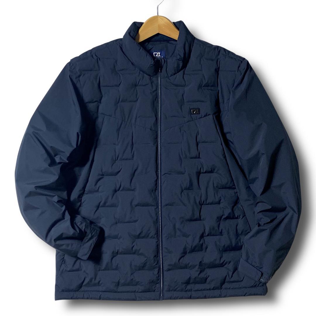 XXL 定2.5万 CUTTER&BUCK 圧着加工 ブルゾン ジャケット 紺