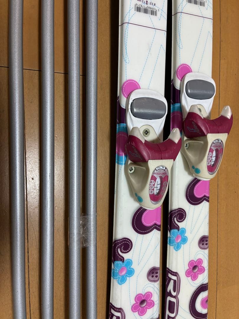 美品スキーセット ロシニョール130cm靴22か23cm身長135〜155cm用