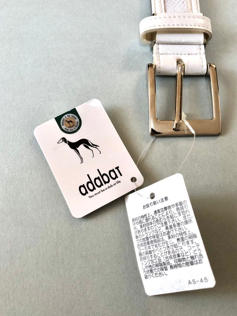 【adabat/アダバット・即日発送】ベルト ホワイト