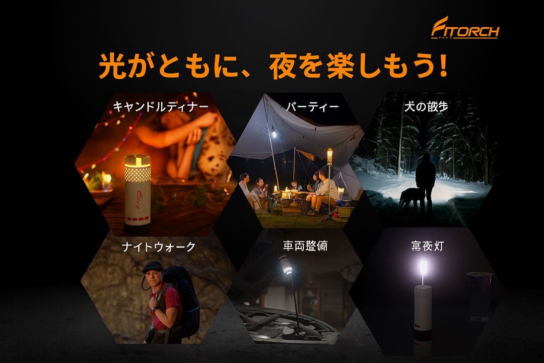 Fitorch CP100 伸縮LEDランタン 8000mAh 防災 USB-C