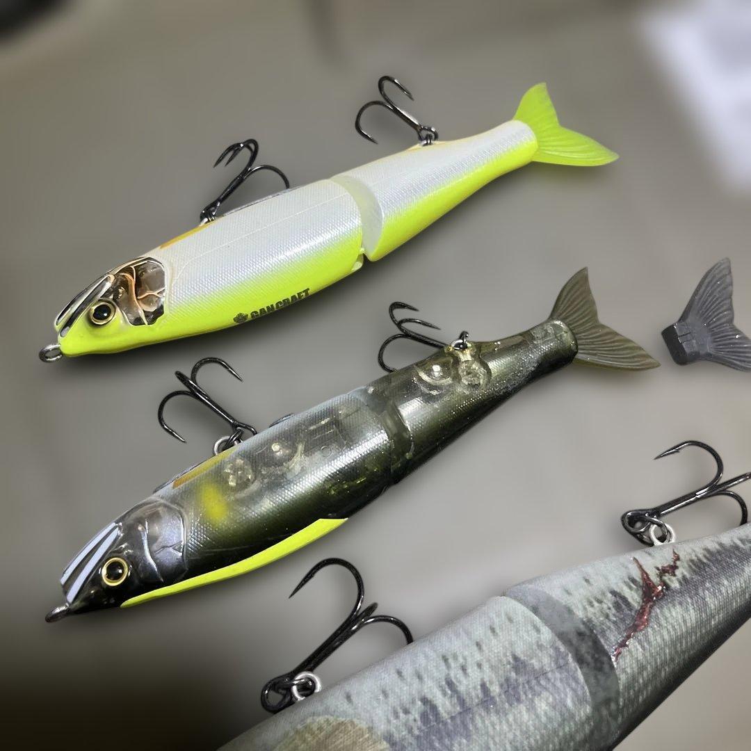 バス釣り　ジョインテッドクロー128 .178セット売り　バスカラー　テール無し