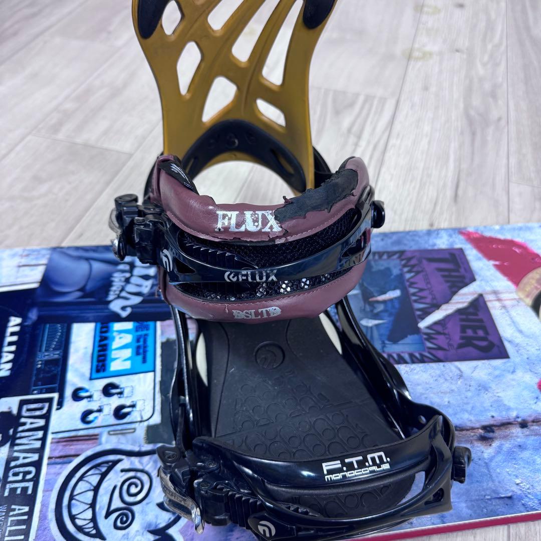 ALLIAN DAMAGE 153cm FLUX GS スノーボードセット