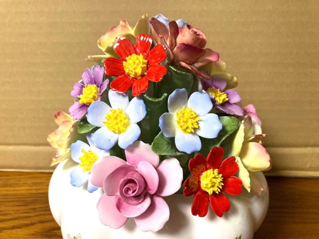 希少 Aynsley エインズレイ 陶花 FLORAL COTT GDN 当時物