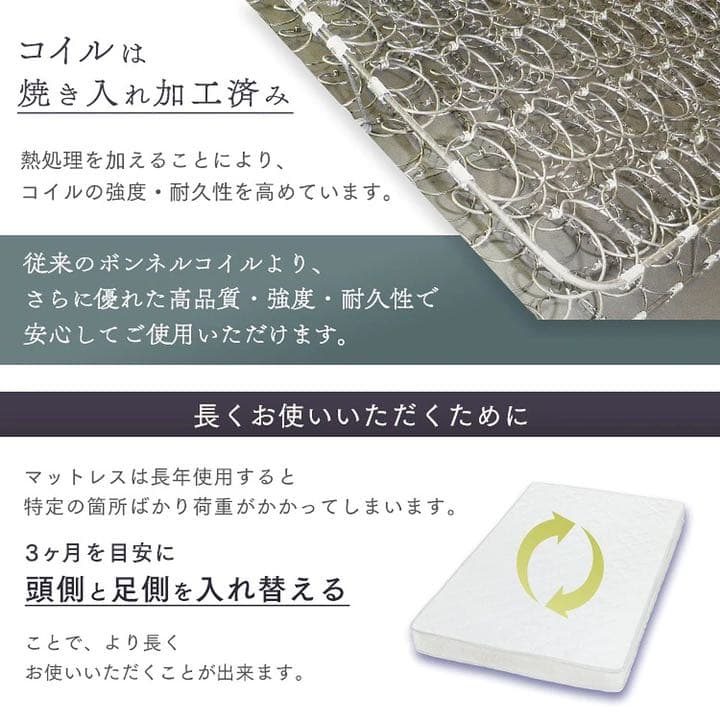ボンネルコイル マットレス セミダブル 寝具 布団 ベッド 同棲 引っ越し 引越