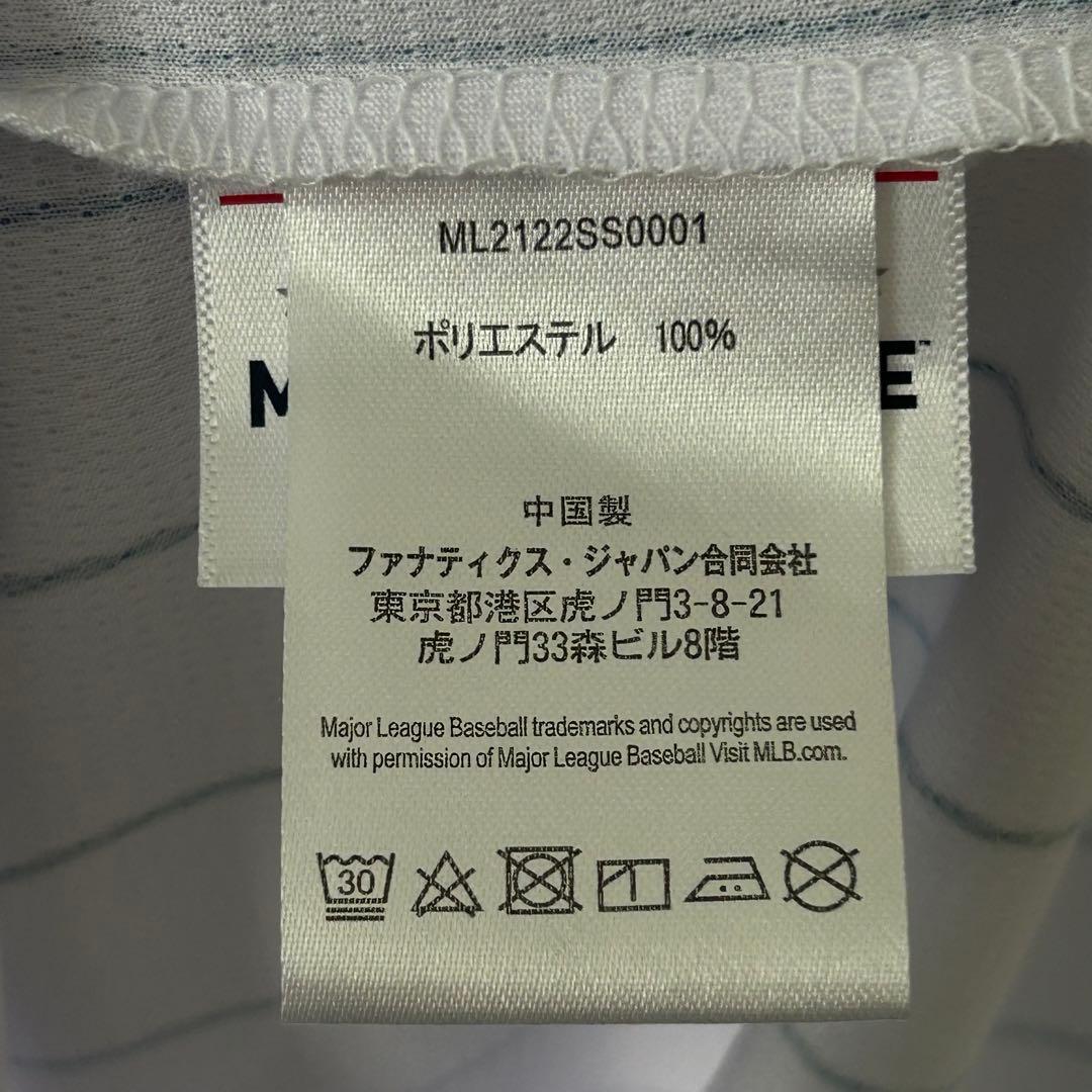 Fanatics ヤンキース ベースボールシャツ ストライプ XL 白