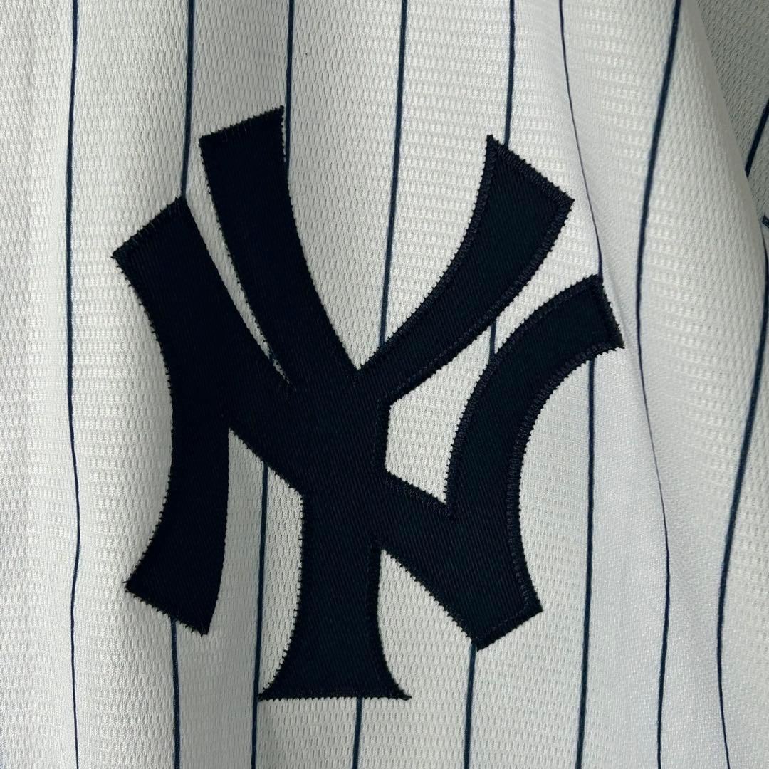 Fanatics ヤンキース ベースボールシャツ ストライプ XL 白