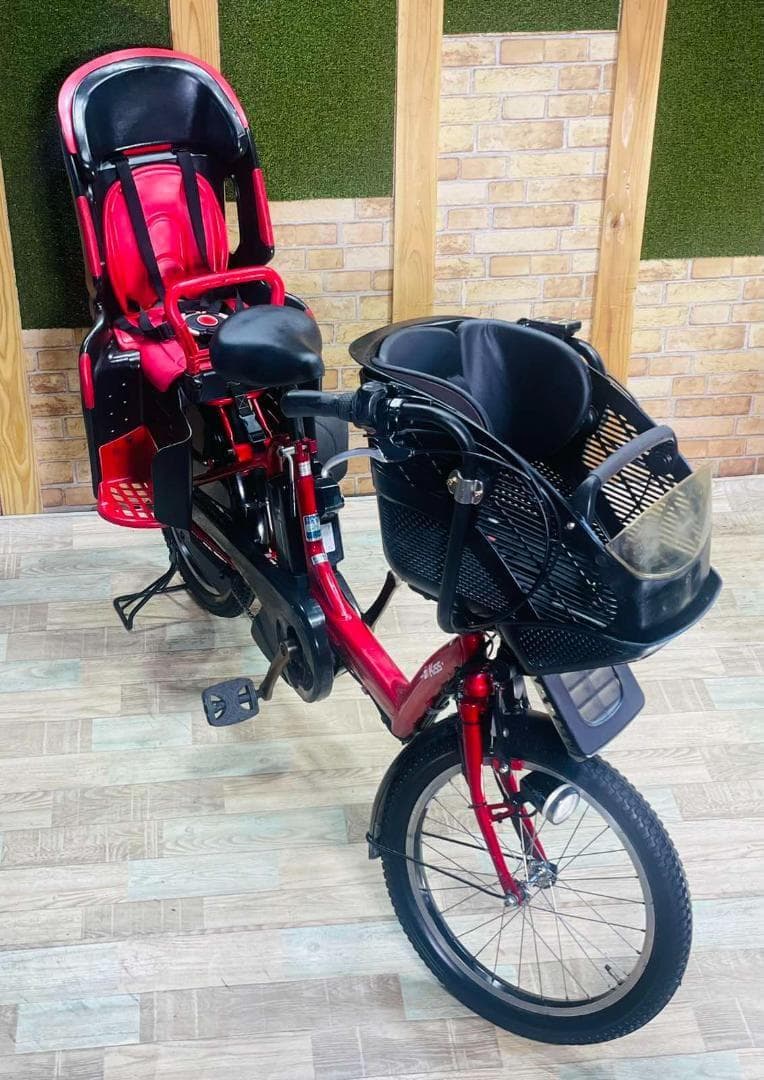 値上直前 レッド系 ヤマハ 子供乗せ電動アシスト自転車 ZH3006