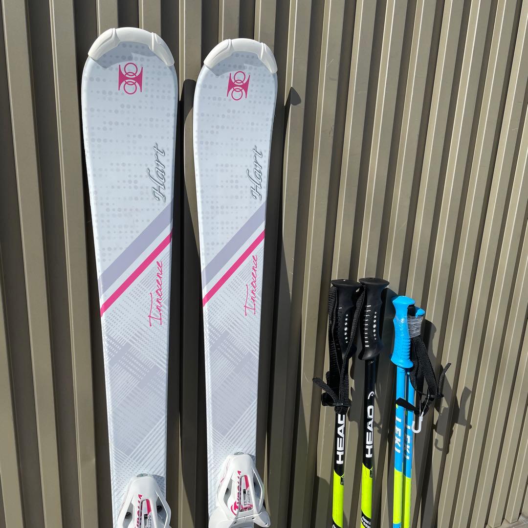 1回使用　hart スキー板　140 ストック　HEAD LEKI 2本セット