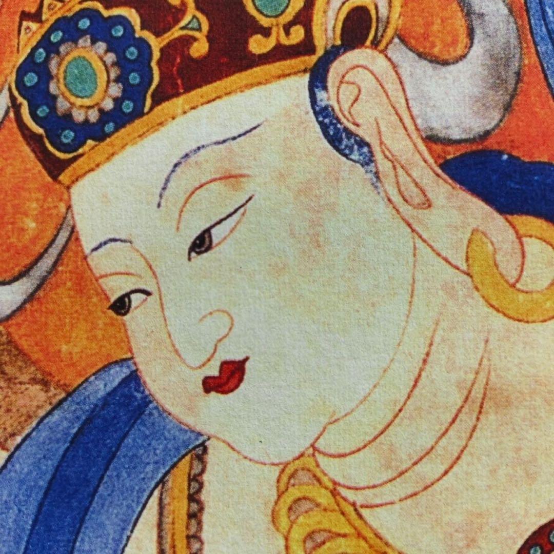 张大千 人物敦煌壁画 中国画 掛け軸 水墨画 和室 玄関 茶室 壁掛け 美術品