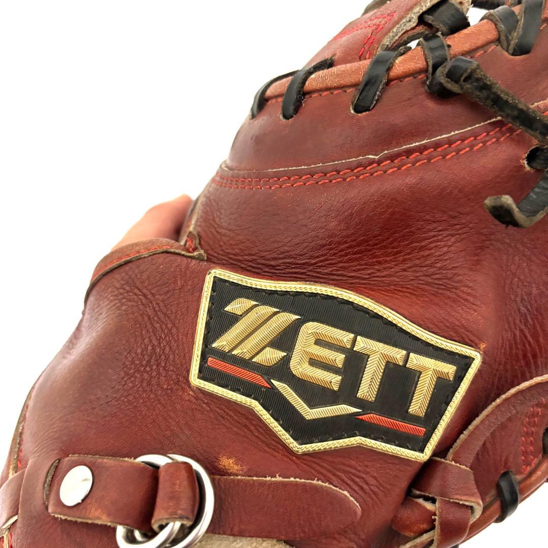 【即戦力】ZETT 軟式キャッチャーミット プロステイタス レッド 草野球 赤