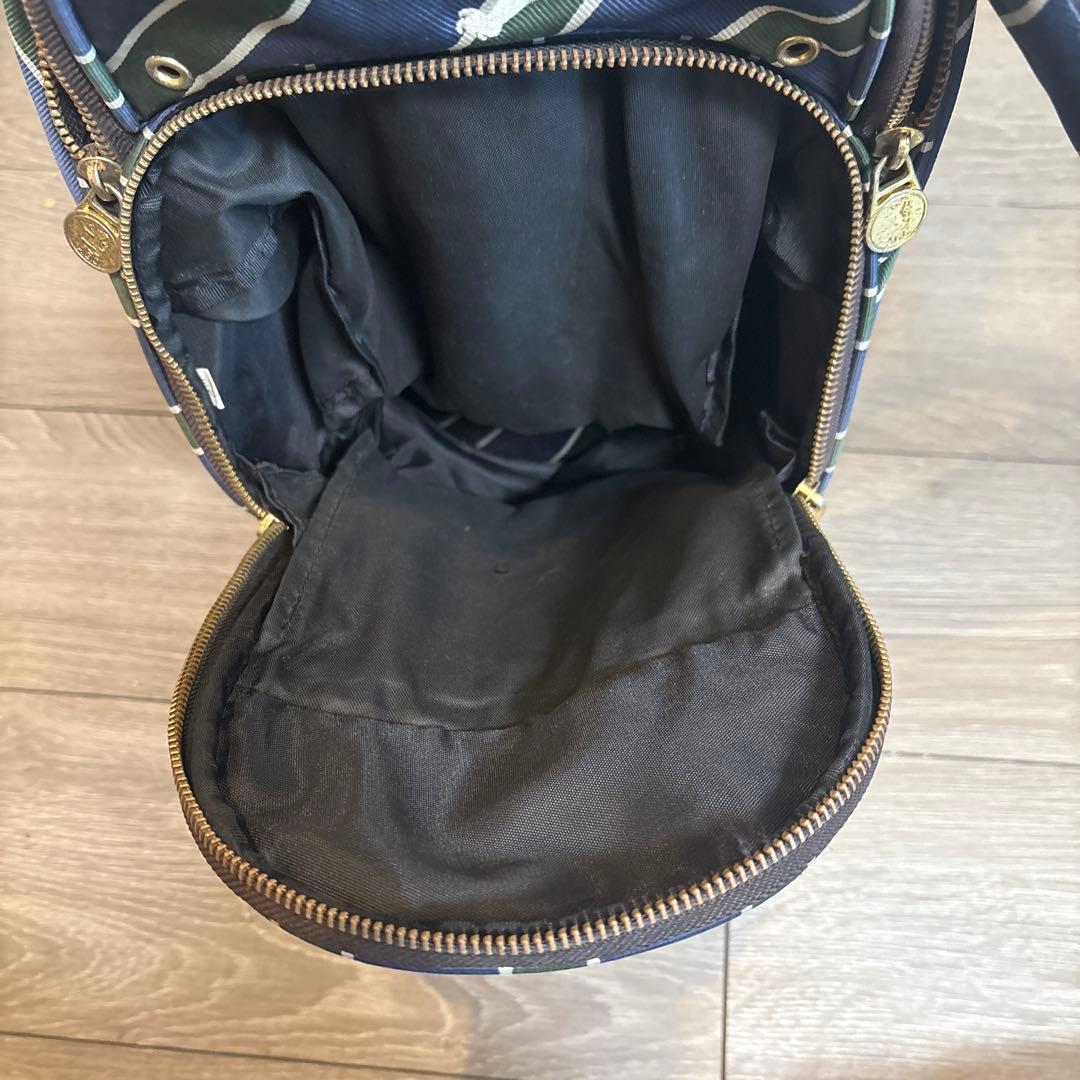 【中古】アドミラル キャディバッグ ネイビー系 ストライプデザイン