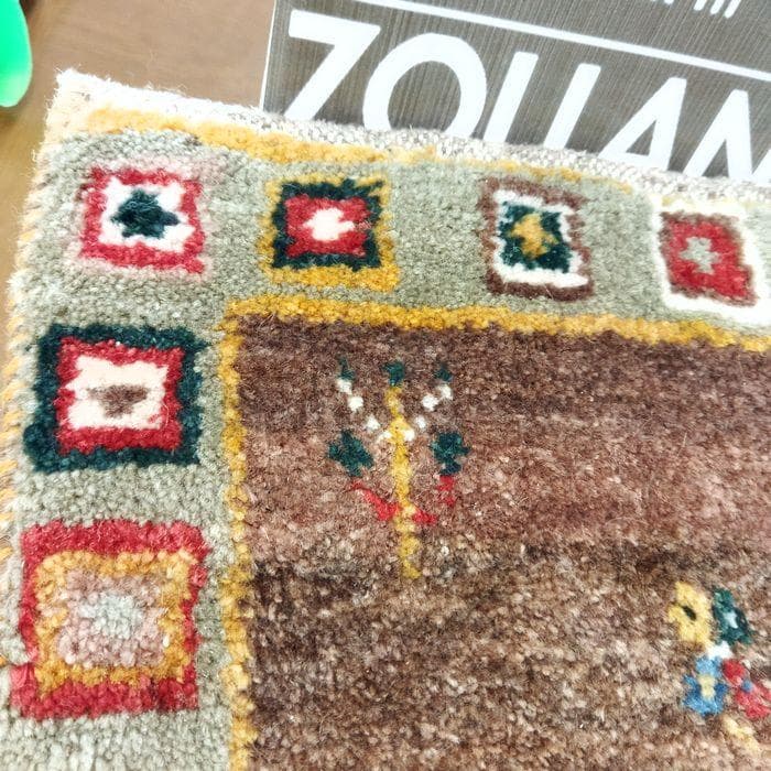 値下げ可能ミニギャベ●36×40㎝●手織●本物●新品未使用 遊牧民が紡ぐギャッベ