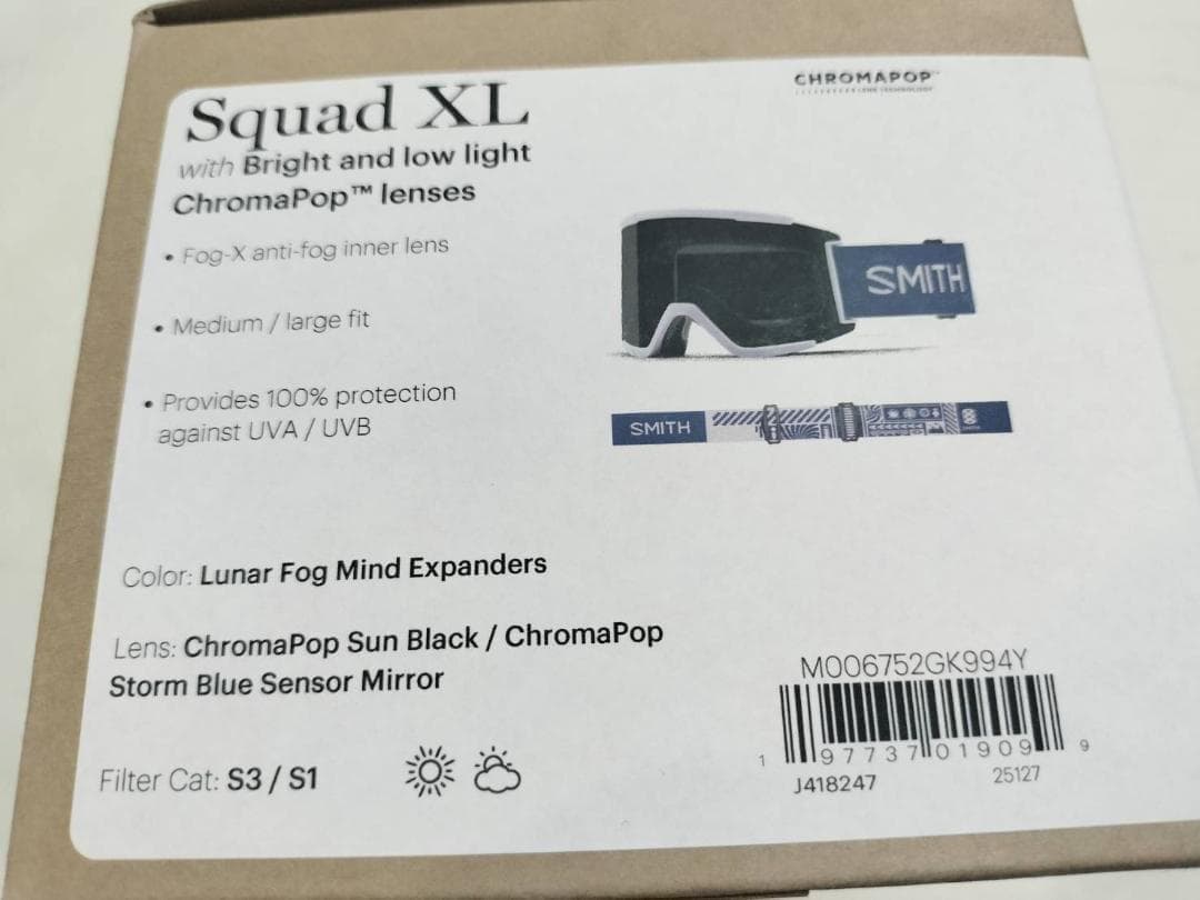 特価　スミス　SQUAD XL スノーゴーグル　レギュラーフィット