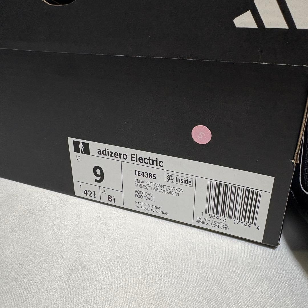 Adizero Electric Cleats BLK/WHT 27.0　S