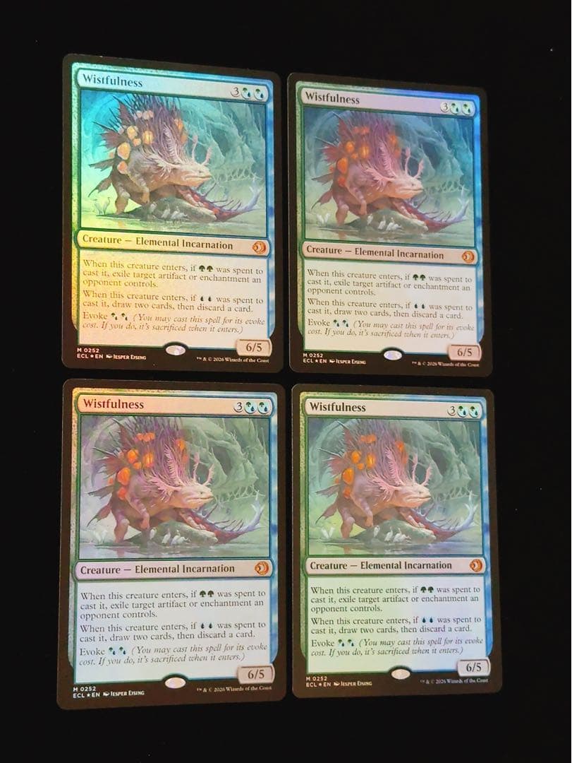 【foil】幽愁　英語　4枚セット